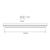 KIT DE 2 PIEZAS DE INTERIOR REGLETA LED 24W 6500K NEGRO