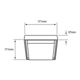 KIT DE 2 PIEZAS DE LAMPARA LED PARA EXTERIOR E INTERIOR 24W NEGRO OKAB II 24PTLLED1132CV65N TECNOLITE