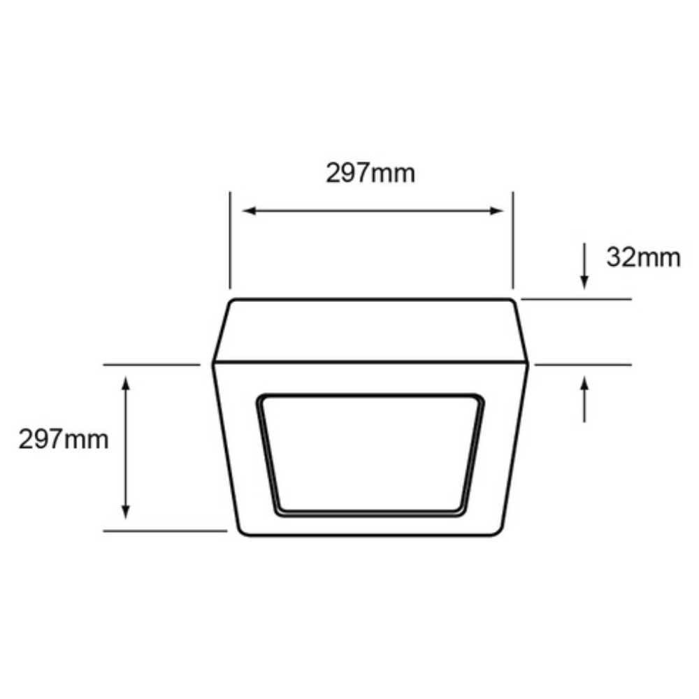 KIT DE 4 PIEZAS DE LÁMPARA DE INTERIOR LED ALGEDI IV TECNOLITE PARA SOBREPONER 24W LUZ SUAVE CÁLIDA