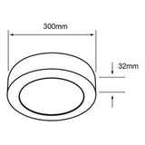 KIT DE 5 PIEZAS DE LÁMPARA DE INTERIOR LED ANKAA IV TECNOLITE PARA SOBREPONER PLAFÓN 24W LUZ SUAVE CÁLIDA LED INTEGRADO
