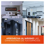 KIT DE 5 PIEZAS DE LUM LED SOBREPONER REDONDO 24W 6500K 100-240V NEGRO