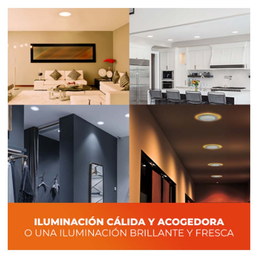 KIT DE 3 PIEZAS DE LAMPARA DOWNLIGHT DE INTERIOR PARA EMPOTRAR DE 18W COLOR BLANCO AINALA III TECNOLITE