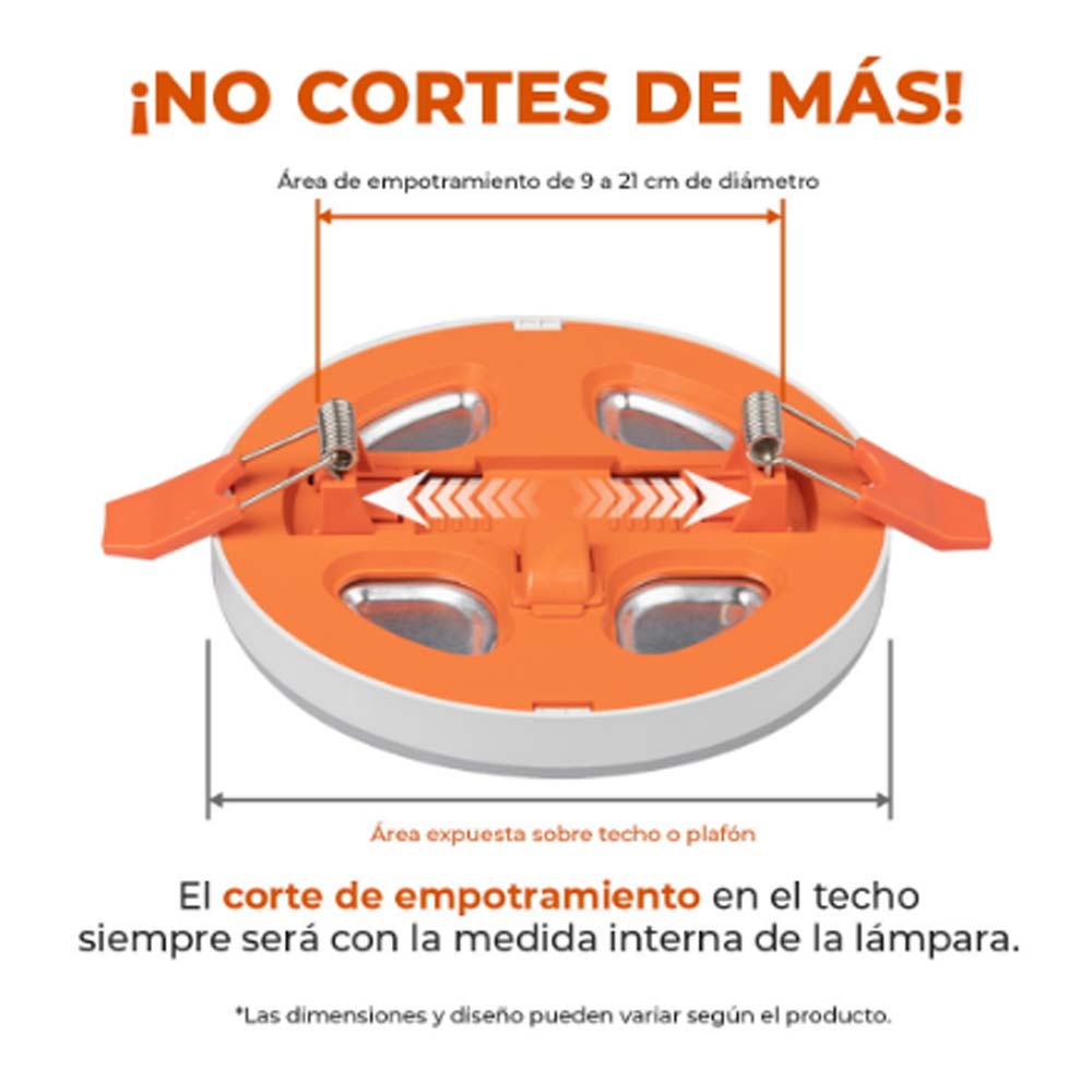 KIT DE 3 PIEZAS DE LAMPARA DOWNLIGHT DE INTERIOR PARA EMPOTRAR DE 18W COLOR BLANCO AINALA III TECNOLITE