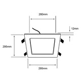 KIT DE 4 PIEZAS DE LÁMPARA DE INTERIOR EMPOTRABLE LED BRIGHTON IX TECNOLITE 24W LUZ SUAVE CÁLIDA