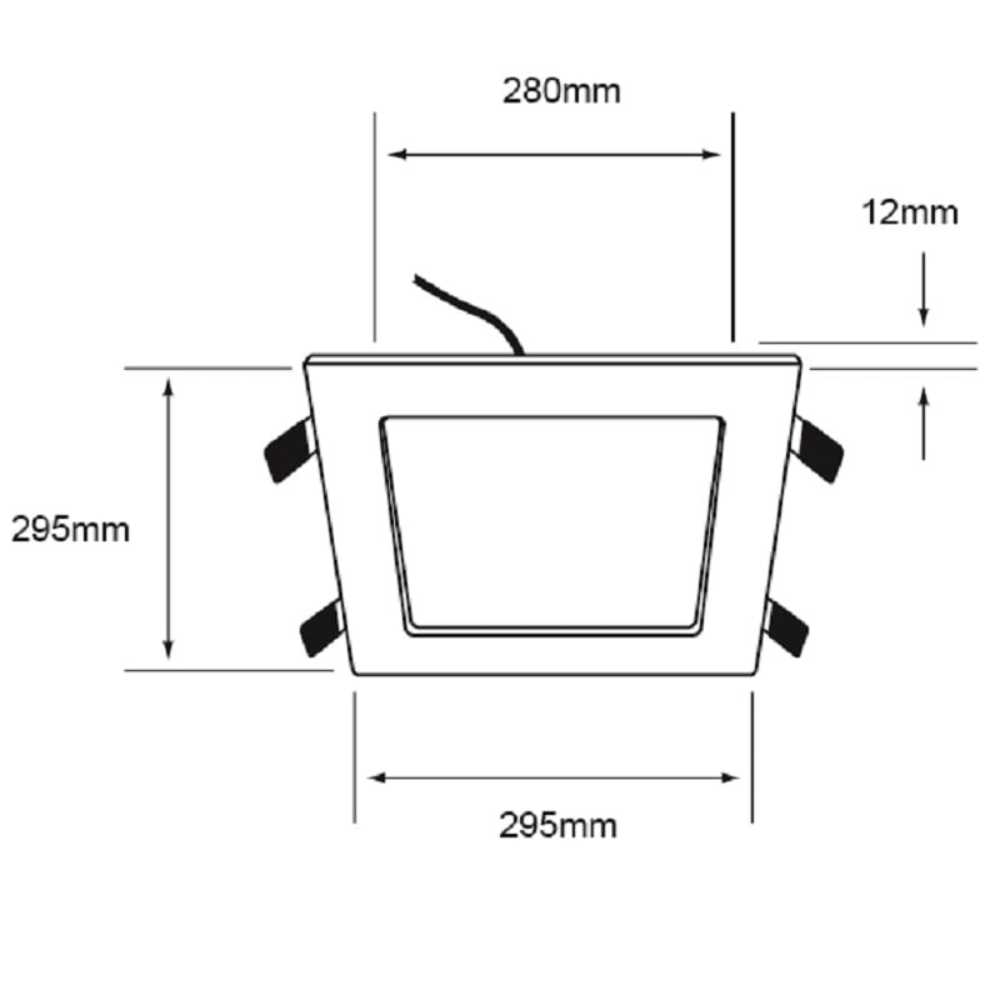 KIT DE 4 PIEZAS DE LÁMPARA DE INTERIOR EMPOTRABLE LED BRIGHTON IX TECNOLITE 24W LUZ DE DÍA