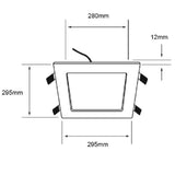 KIT DE 4 PIEZAS DE LÁMPARA DE INTERIOR EMPOTRABLE LED BRIGHTON IX TECNOLITE 24W LUZ DE DÍA