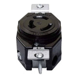 KIT DE 2 CONTACTOS INDUSTRIALES FIJOS DE MEDIA VUELTA 4POLOS 5HILOS 30A 347-600V CONEXION A TIERRA LEVITON