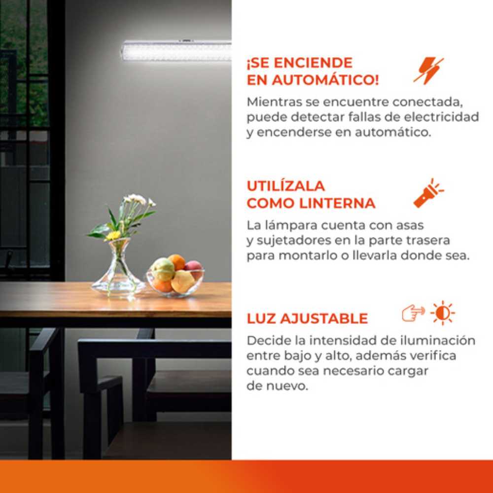 KIT DE 6 PIEZAS DE LÁMPARA DE EMERGENCIA LED TECNOLITE MEBSUTA I RECARGABLE 0.5W LUZ DE DÍA PORTÁTIL LED INTEGRADO
