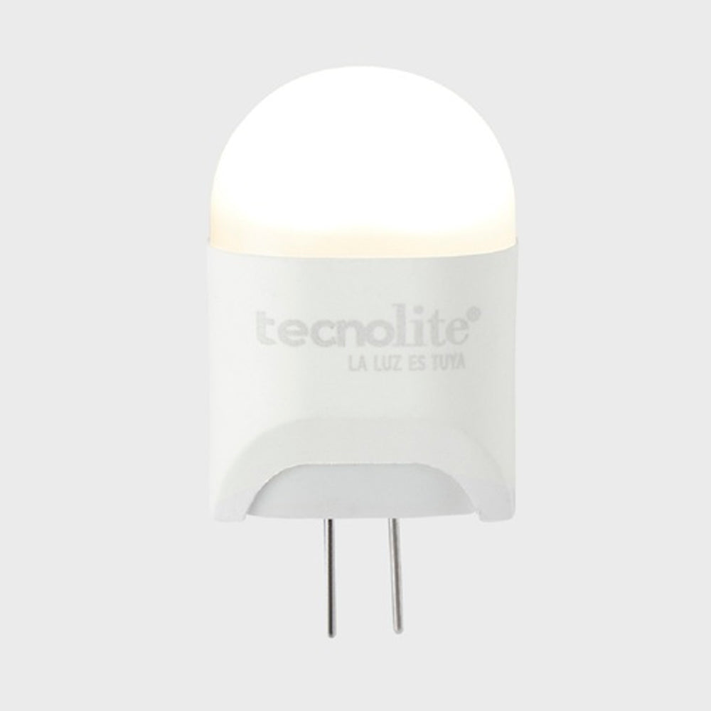 KIT DE 8 PIEZAS DE FOCO LED TECNOLITE TIPO AMPOLLETA 12V / 2W LUZ SUAVE CALIDA BASE G4