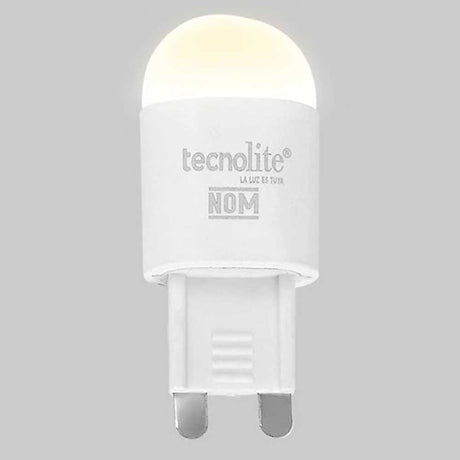KIT DE 12 PIEZAS DE FOCO LED TECNOLITE ERIDANI II AMPOLLETA 2W LUZ SUAVE CALIDA BASE G9 NO ATENUABLE