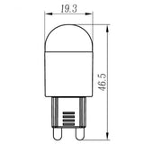 KIT DE 12 PIEZAS DE FOCO LED TECNOLITE ERIDANI II AMPOLLETA 2W LUZ SUAVE CALIDA BASE G9 NO ATENUABLE