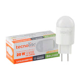 KIT DE 12 PIEZAS DE FOCO LED TECNOLITE TIPO AMPOLLETA 127V / 2W LUZ SUAVE CALIDA BASE GY6.35