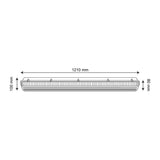 KIT DE 2 PIEZAS DE LAMPARA DE INTERIOR LED TECNOLITE OPORTO II PARA SOBREPONER A PRUEBA DE VAPOR 32W LUZ DE DIA BASE G5