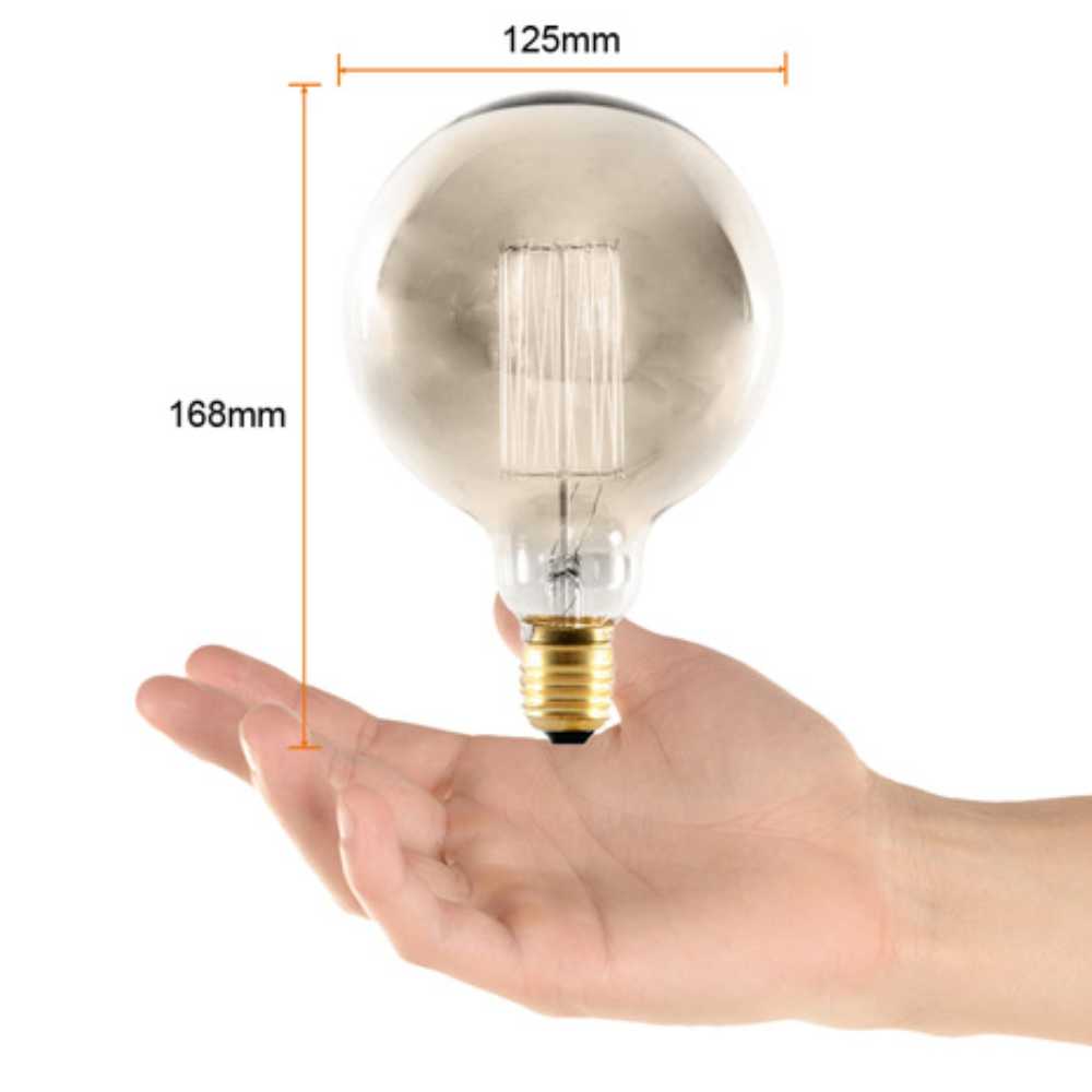 KIT DE 8 PIEZAS DE FOCO INCANDESCENTE TECNOLITE VINTAGE 35W LUZ SUAVE CALIDA BASE E27 FILAMENTO G125