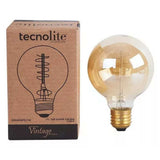 KIT DE 8 PIEZAS DE FOCO INCANDESCENTE TECNOLITE VINTAGE 35W LUZ SUAVE CALIDA BASE E27 FILAMENTO G125