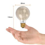 KIT DE 6 PIEZAS DE FOCO INCANDESCENTE TECNOLITE VINTAGE 35W LUZ SUAVE CÁLIDA BASE E27 FILAMENTO G80