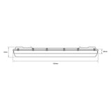 KIT DE 2  LÁMPARAS LINEALES LED PARA SOBREPONER A PRUEBA DE VAPOR 36W LUZ BLANCA NEUTRA BASE G13 OPORTO IV TECNOLITE