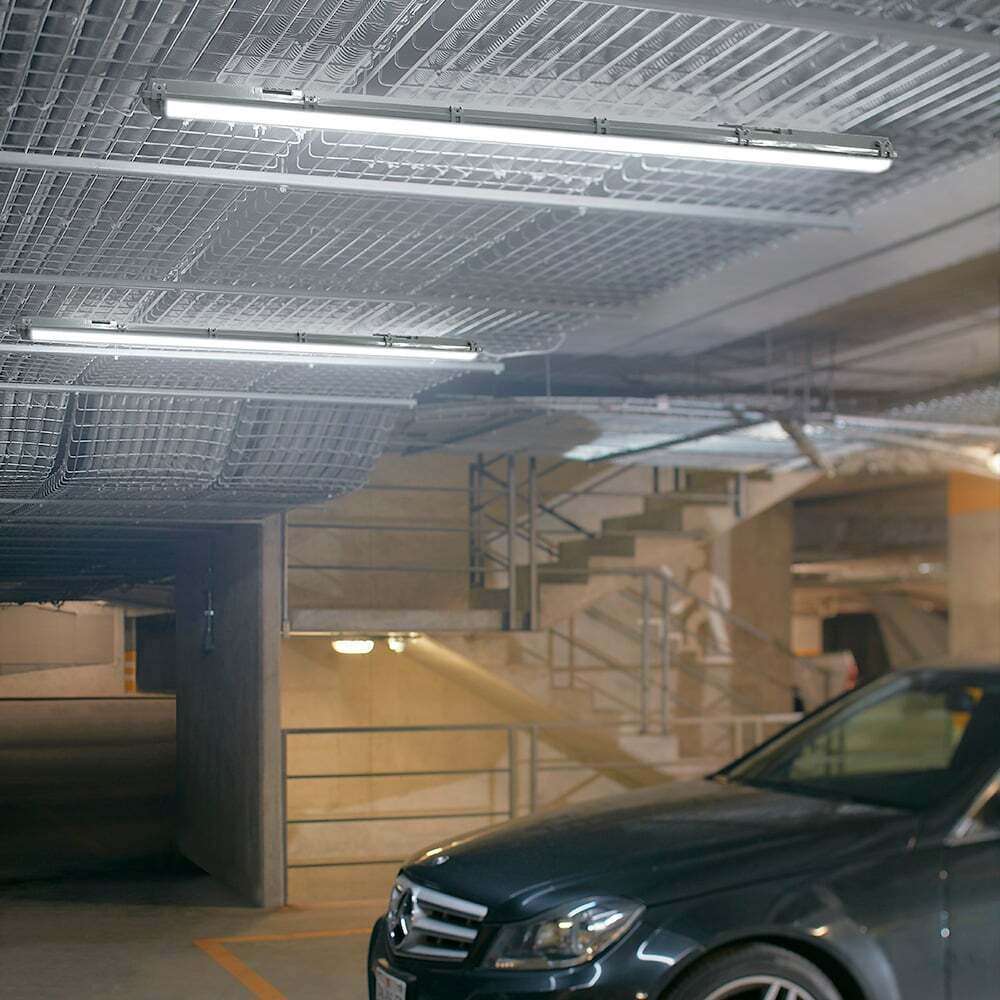 KIT DE 2  LÁMPARAS LINEALES LED PARA SOBREPONER A PRUEBA DE VAPOR 36W LUZ BLANCA NEUTRA BASE G13 OPORTO IV TECNOLITE