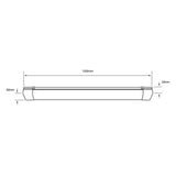 KIT DE 4 PIEZAS DE LUM LED INTERIOR REGLETA 36W 100-240V 4000K BLANCO