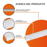 KIT DE 4 PIEZAS DE LUM LED INTERIOR REGLETA 36W 100-240V 4000K BLANCO