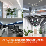 KIT DE 4 PIEZAS DE LUM LED INTERIOR REGLETA 36W 100-240V 4000K BLANCO