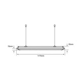 KIT DE 2 PIEZAS DE LAMPARA DE INTERIOR LED DUBHE II TECNOLITE PARA SUSPENDER 38W LUZ BLANCA NEUTRA