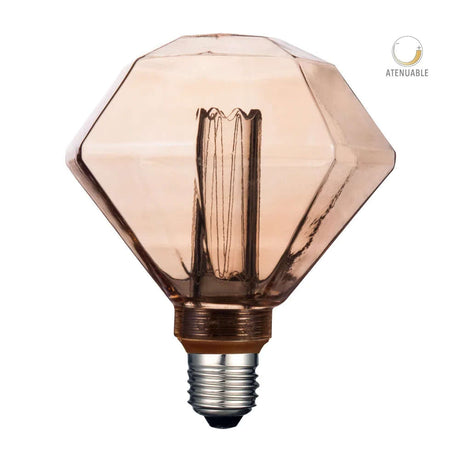 KIT DE 4 PIEZAS DE FOCO LED TECNOLITE DIAMOND TIPO VINTAGE ATENUABLE 3.5W LUZ SUAVE CALIDA BASE E27