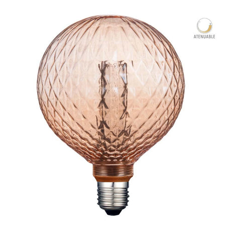 KIT DE 4 PIEZAS DE FOCO LED TECNOLITE AHIL TIPO VINTAGE ATENUABLE 3.5W LUZ SUAVE CALIDA BASE E27 ROMBOS