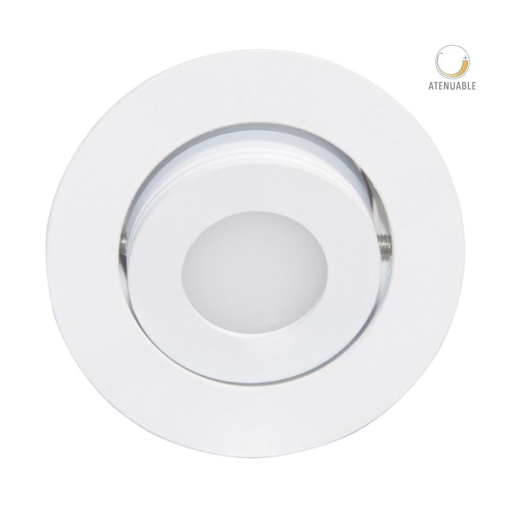 KIT DE 5 PIEZAS DE LÁMPARA DE INTERIOR EMPOTRABLE LED IOTA TECNOLITE ATENUABLE 3W LUZ SUAVE CÁLIDA BLANCO