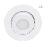 KIT DE 5 PIEZAS DE LÁMPARA DE INTERIOR EMPOTRABLE LED IOTA TECNOLITE ATENUABLE 3W LUZ SUAVE CÁLIDA BLANCO