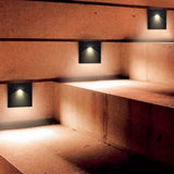 KIT DE 3 PIEZAS DE LÁMPARA DE INTERIOR EMPOTRABLE LED CYRANO TECNOLITE 3W LUZ SUAVE CÁLIDA NEGRO