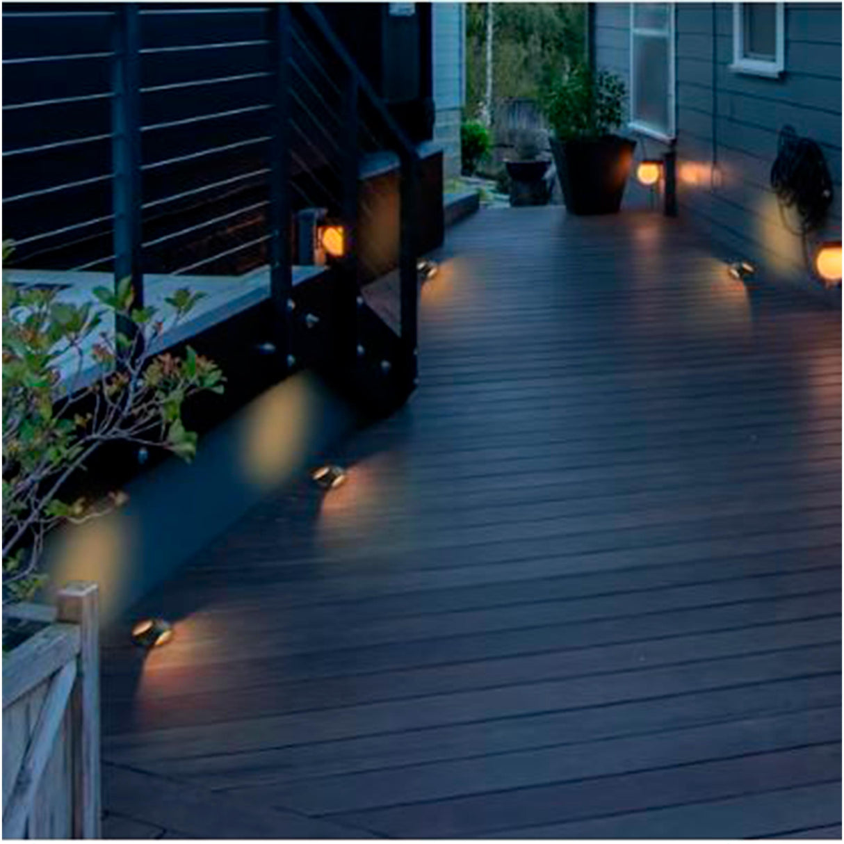 KIT DE 3 PIEZAS DE LUZ DE CORTESIA EMP. MURO 3W/100-240V. NEGRO OPACO SUPERBA II