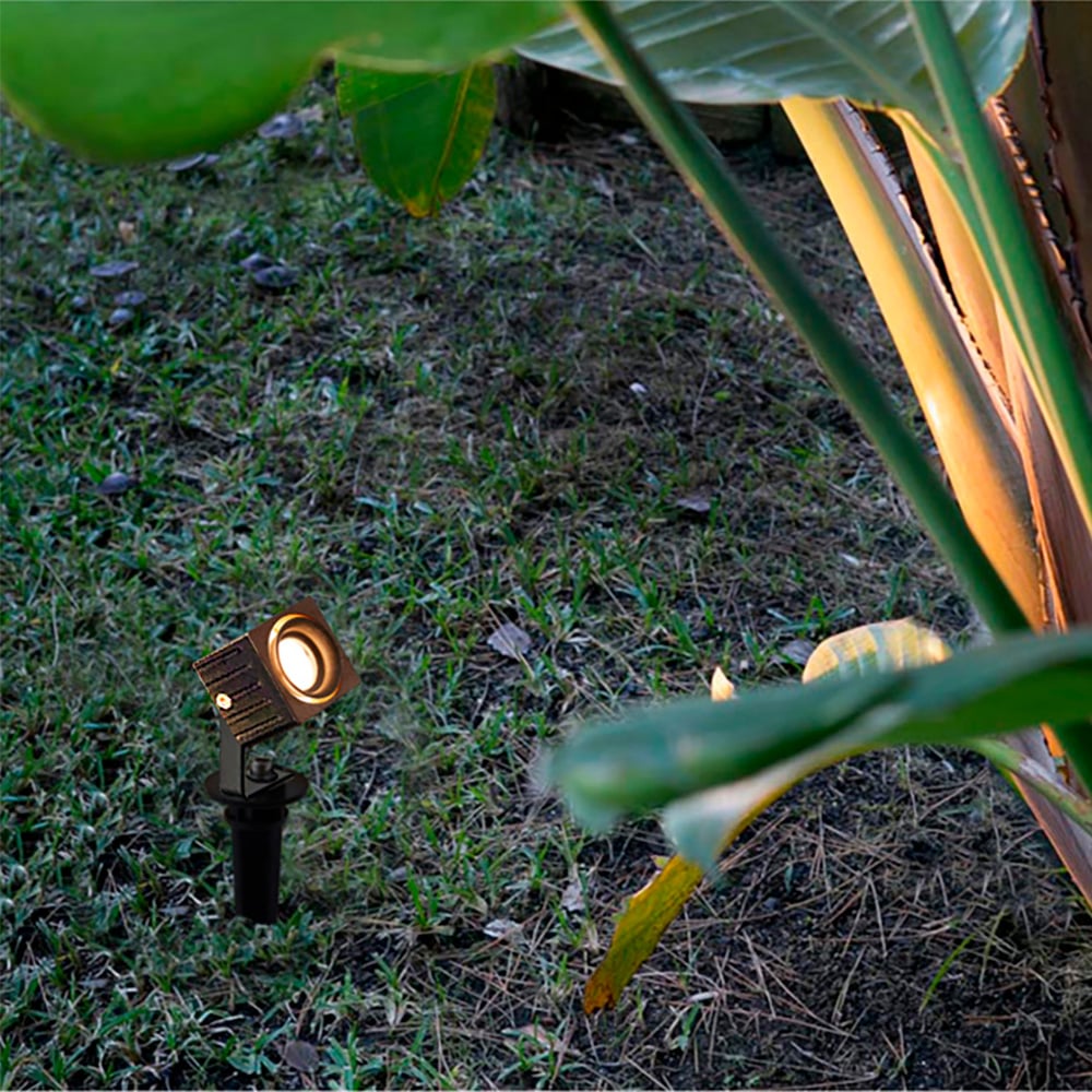 KIT DE 2 PIEZAS DE LUMINARIO EXT ACENTO LED 3W 30K NEGRO