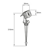 KIT DE 2 PIEZAS DE LUMINARIO EXT ACENTO LED 3W 30K NEGRO