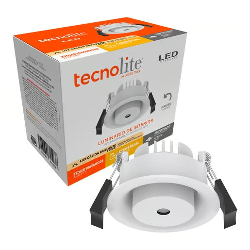 KIT DE 3 PIEZAS DE LUMINARIO INT EMPOTRADO LED 3W 30K BLANCO DIRIGIBLE