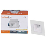 KIT DE 2 PIEZAS DE LAMPARA EMPOTRABLE LED TECNOLITE LUCIDA I 3W LUZ SUAVE CALIDA NO ATENUABLE LED INTEGRADO BLANCO
