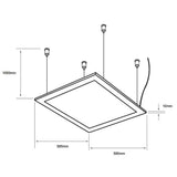 KIT DE 2 PIEZAS DE LAMPARA EMPOTRABLE LED TECNOLITE DOMUS IV 40W LUZ BLANCA NEUTRA NO ATENUABLE LED INTEGRADO ***NO INCLUYE KIT DE SUSPENSION***