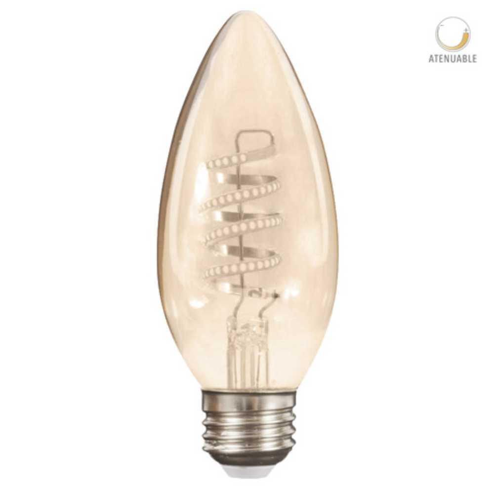 KIT DE 9 PIEZAS DE FOCO LED TECNOLITE TIPO VELA FILAMENTO 3.8W LUZ SUAVE CALIDA ATENUABLE BASE E27