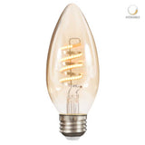 KIT DE 9 PIEZAS DE FOCO LED TECNOLITE TIPO VELA FILAMENTO 3.8W LUZ SUAVE CALIDA ATENUABLE BASE E27