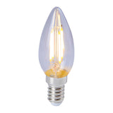 KIT DE 10 PIEZAS DE FOCO LED TECNOLITE TIPO VELA FILAMENTO 4.5W LUZ SUAVE CALIDA BASE E12