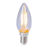 KIT DE 10 PIEZAS DE FOCO LED TECNOLITE TIPO VELA FILAMENTO ATENUABLE 4.5W LUZ SUAVE CALIDA BASE E14