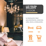 KIT DE 35 PIEZAS DE LAMPARA FIL 4.5W 30K CRI90 E27 C35