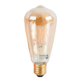 KIT DE 8 PIEZAS DE FOCO LED TECNOLITE VINTAGE FILAMENTO ATENUABLE 4.5W LUZ SUAVE CÁLIDA BASE E27 4DST64LEDFC27VH