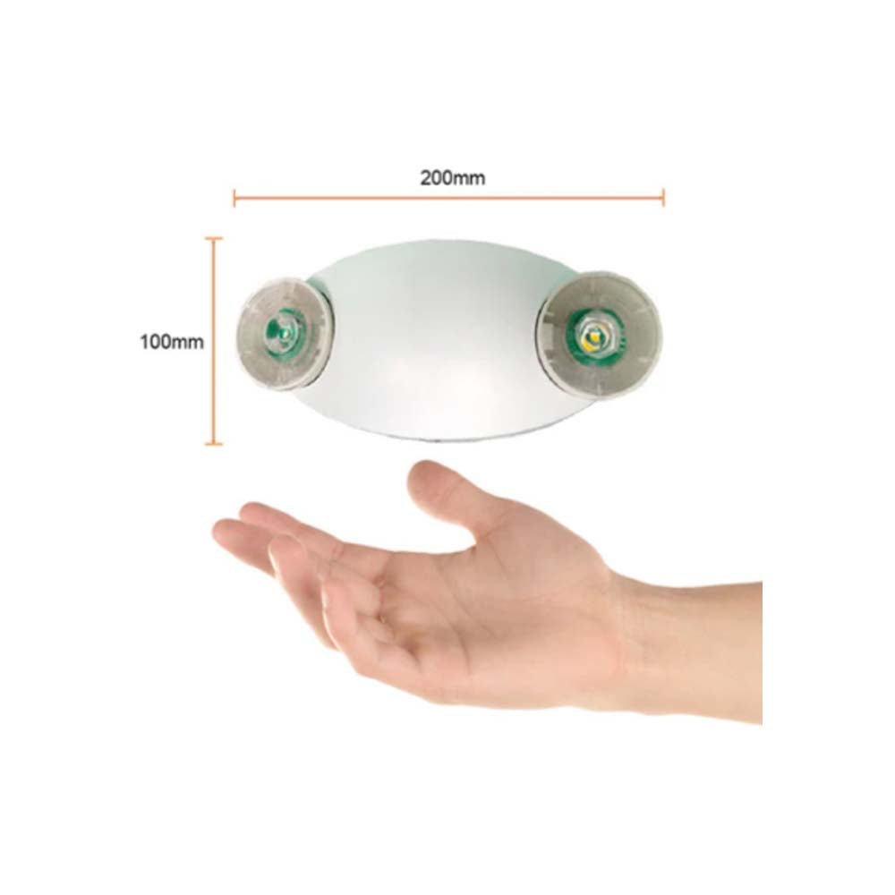 KIT DE 3 PIEZAS DE LUMINARIO INT. EMERGENCIA SOBREP. MURO 4W/100-277V. L.D. 6500K BLANCO VIGIA