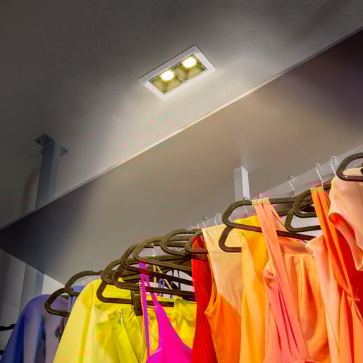 KIT DE 2  LUMINARIAS DE INTERIOR EMPOTRABLE EN TECHO NEGRO LED 4W100-127V3000K MICARE I TECNOLITE