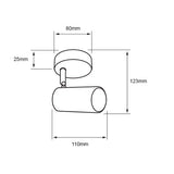KIT DE 5 PIEZAS DE LUMINARIO INT SOBREPONER S/L 100-240V GU10 BLANCO TECNOLITE