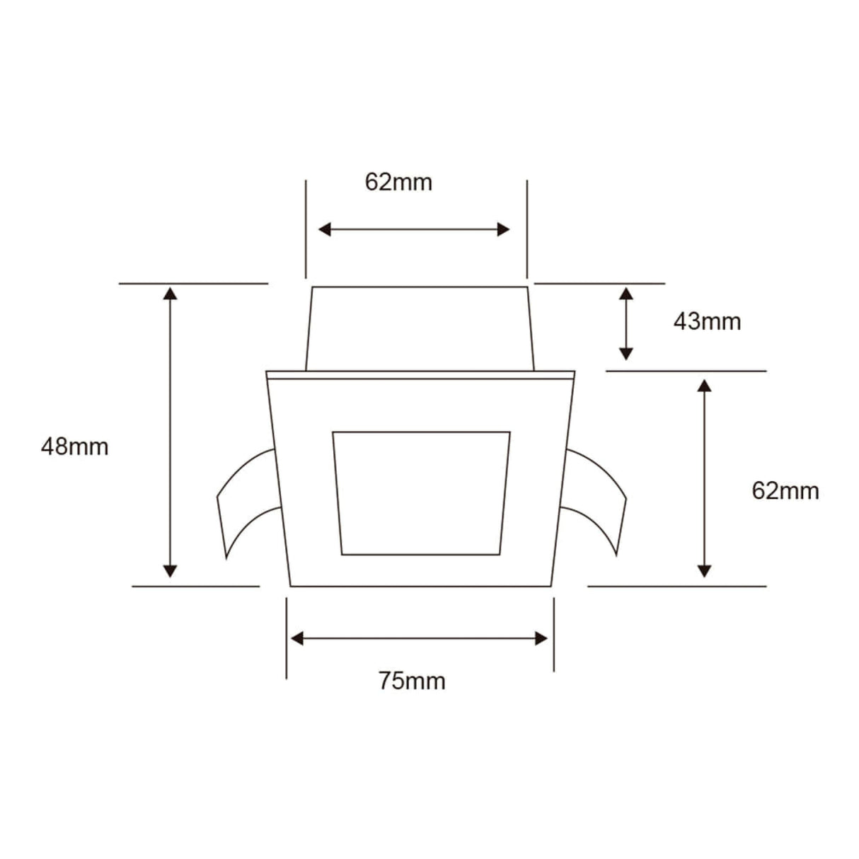 KIT DE 7 PIEZAS DE LAMPARA DE INTERIOR EMPOTRABLE ALBA TECNOLITE BASE GY6.35 PARA FOCO JCD BLANCO