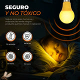 KIT DE 4 PIEZAS DE PAQUETE DE DOS FOCOS LED TECNOLITE REPELENTE DE INSECTOS 5W LUZ SUAVE CALIDA BASE E27