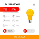 KIT DE 4 PIEZAS DE PAQUETE DE DOS FOCOS LED TECNOLITE REPELENTE DE INSECTOS 5W LUZ SUAVE CALIDA BASE E27