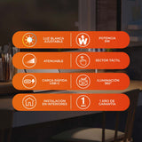 KIT DE 2 PIEZAS DE LAMPARA LED DE MESA DE 5 W TACTIL Y RECARGABLE COLOR BRONCE ANTIGUO IMAI II 5DTTLLED11DCCCBA TECNOLITE